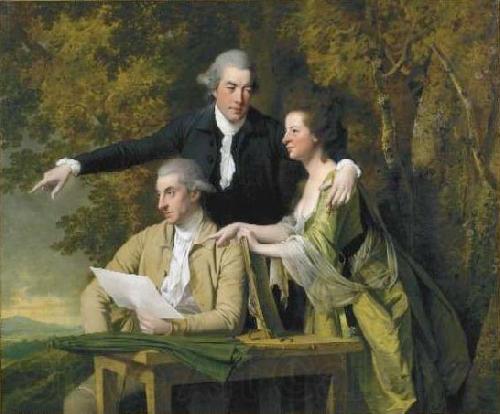 Joseph wright of derby D Ewes Coke his wife, Hannah, and his cousin Daniel Coke, by Wright,